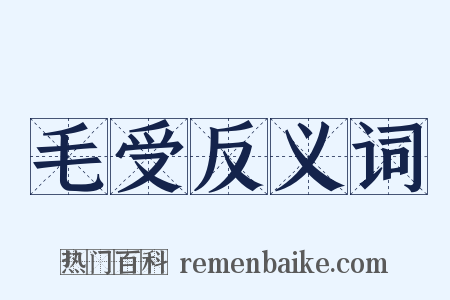 毛受反义词是什么意思的图片